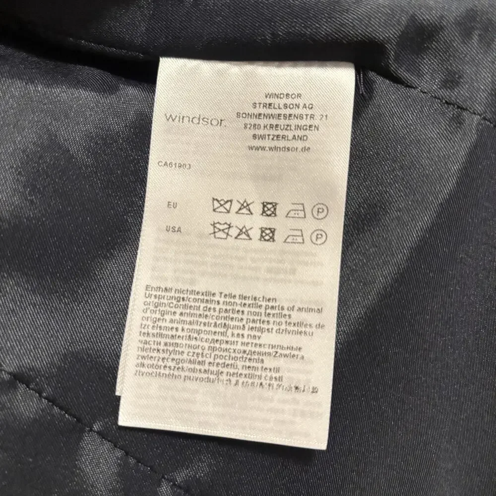 Windsor Blazer Mens Size 40 Navy Reda Flexo Wool Sport Coat Two Button Jacket